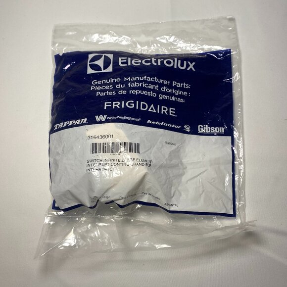 OEM Electrolux Frigidaire 316436001 Switch Infinite Large Element Interrupt NIP - Picture 1 of 8